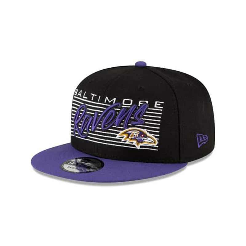 NFL Baltimore Ravens Retro 9Fifty Snapback (EVU0968) - Black New Era Caps